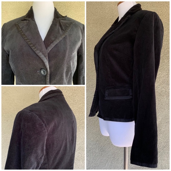 “Willi Smith” Black Corduroy Jacket Ribbon Trim - Picture 2 of 8